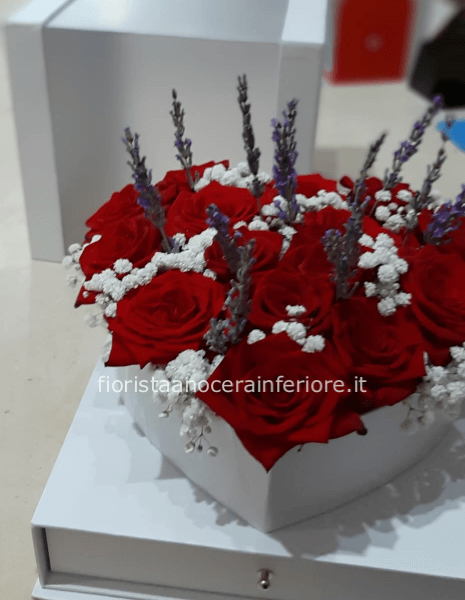 cuore di rose rosse